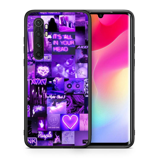 Θήκη Αγίου Βαλεντίνου Xiaomi Mi Note 10 Lite Collage Stay Wild από τη Smartfits με σχέδιο στο πίσω μέρος και μαύρο περίβλημα | Xiaomi Mi Note 10 Lite Collage Stay Wild case with colorful back and black bezels