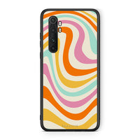 Thumbnail for Xiaomi Mi Note 10 Lite Colourful Waves θήκη από τη Smartfits με σχέδιο στο πίσω μέρος και μαύρο περίβλημα | Smartphone case with colorful back and black bezels by Smartfits