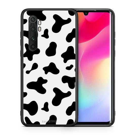 Θήκη Xiaomi Mi Note 10 Lite Cow Print από τη Smartfits με σχέδιο στο πίσω μέρος και μαύρο περίβλημα | Xiaomi Mi Note 10 Lite Cow Print case with colorful back and black bezels