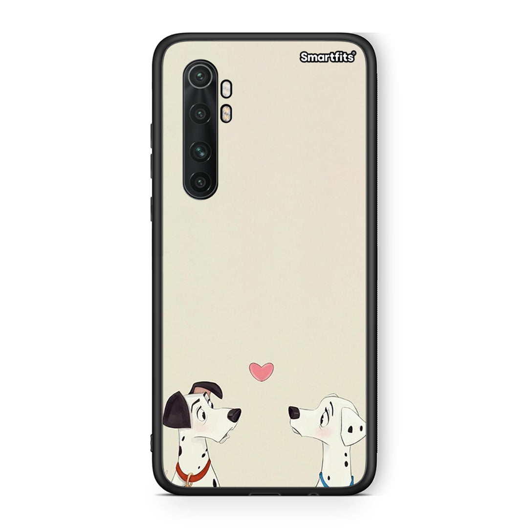 Xiaomi Mi Note 10 Lite Dalmatians Love θήκη από τη Smartfits με σχέδιο στο πίσω μέρος και μαύρο περίβλημα | Smartphone case with colorful back and black bezels by Smartfits