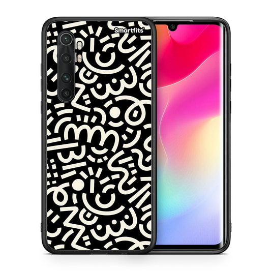 Θήκη Xiaomi Mi Note 10 Lite Doodle Art από τη Smartfits με σχέδιο στο πίσω μέρος και μαύρο περίβλημα | Xiaomi Mi Note 10 Lite Doodle Art case with colorful back and black bezels