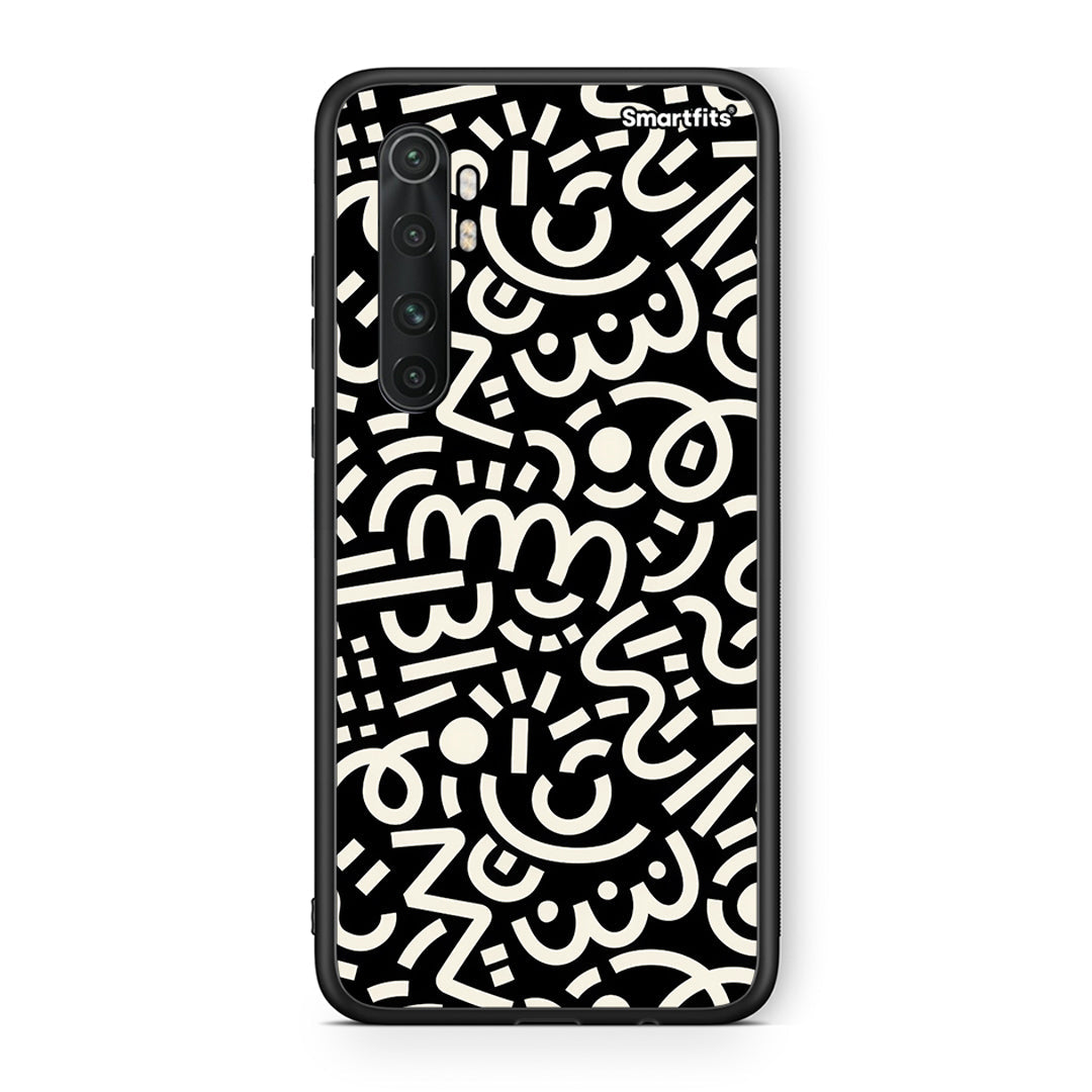 Xiaomi Mi Note 10 Lite Doodle Art Θήκη από τη Smartfits με σχέδιο στο πίσω μέρος και μαύρο περίβλημα | Smartphone case with colorful back and black bezels by Smartfits