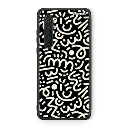 Xiaomi Mi Note 10 Lite Doodle Art Θήκη από τη Smartfits με σχέδιο στο πίσω μέρος και μαύρο περίβλημα | Smartphone case with colorful back and black bezels by Smartfits