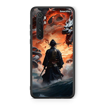 Xiaomi Mi Note 10 Lite Dragons Fight θήκη από τη Smartfits με σχέδιο στο πίσω μέρος και μαύρο περίβλημα | Smartphone case with colorful back and black bezels by Smartfits