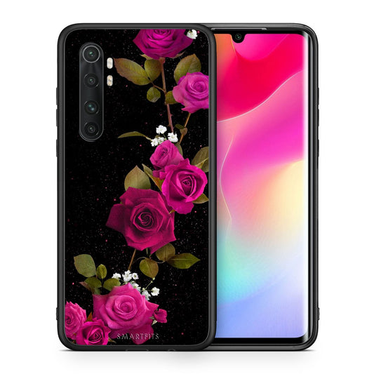 Θήκη Xiaomi Mi Note 10 Lite Red Roses Flower από τη Smartfits με σχέδιο στο πίσω μέρος και μαύρο περίβλημα | Xiaomi Mi Note 10 Lite Red Roses Flower case with colorful back and black bezels