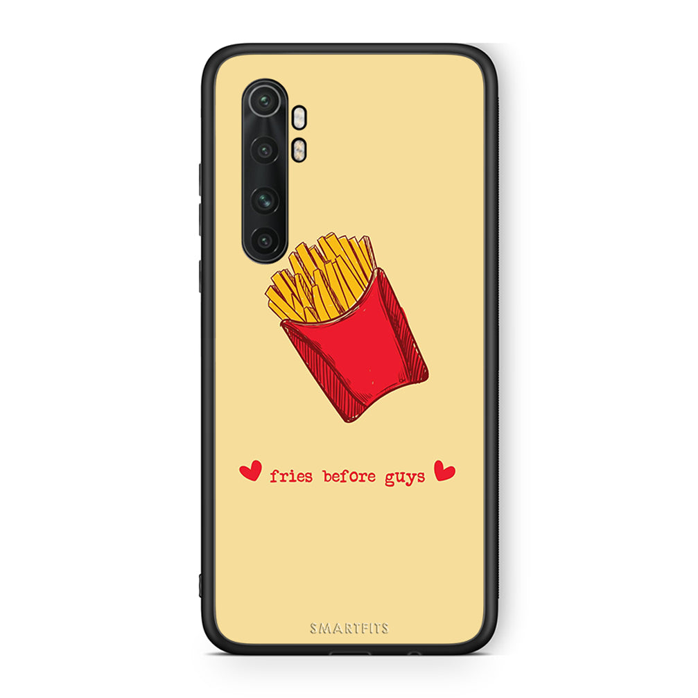 Xiaomi Mi Note 10 Lite Fries Before Guys Θήκη Αγίου Βαλεντίνου από τη Smartfits με σχέδιο στο πίσω μέρος και μαύρο περίβλημα | Smartphone case with colorful back and black bezels by Smartfits