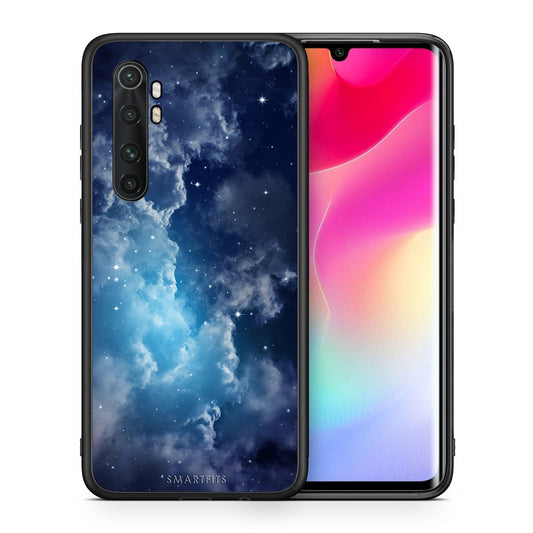 Θήκη Xiaomi Mi Note 10 Lite Blue Sky Galaxy από τη Smartfits με σχέδιο στο πίσω μέρος και μαύρο περίβλημα | Xiaomi Mi Note 10 Lite Blue Sky Galaxy case with colorful back and black bezels