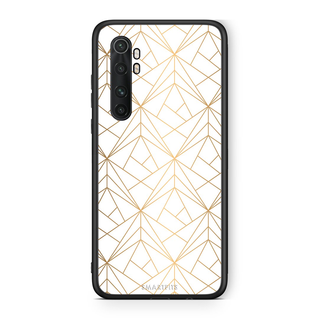 111 - Xiaomi Mi Note 10 Lite  Luxury White Geometric case, cover, bumper