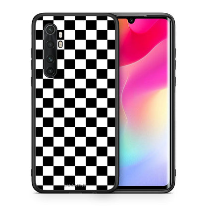Θήκη Xiaomi Mi Note 10 Lite Squares Geometric από τη Smartfits με σχέδιο στο πίσω μέρος και μαύρο περίβλημα | Xiaomi Mi Note 10 Lite Squares Geometric case with colorful back and black bezels