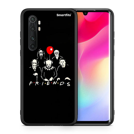 Θήκη Xiaomi Mi Note 10 Lite Halloween Friends από τη Smartfits με σχέδιο στο πίσω μέρος και μαύρο περίβλημα | Xiaomi Mi Note 10 Lite Halloween Friends case with colorful back and black bezels