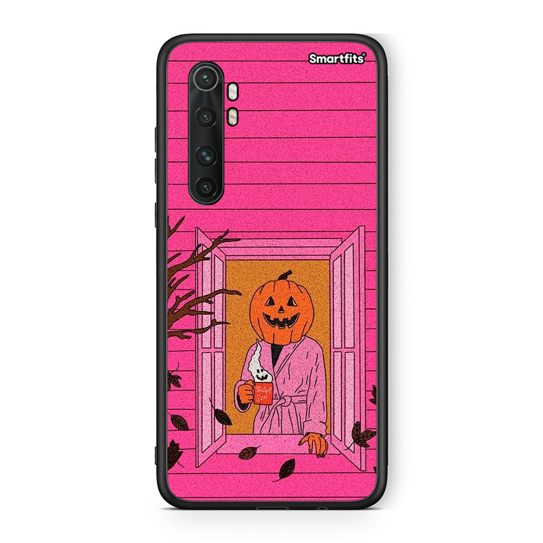 Xiaomi Mi Note 10 Lite Halloween Pumpkin Lady Θήκη από τη Smartfits με σχέδιο στο πίσω μέρος και μαύρο περίβλημα | Smartphone case with colorful back and black bezels by Smartfits