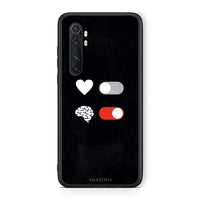 Thumbnail for Xiaomi Mi Note 10 Lite Heart Vs Brain Θήκη Αγίου Βαλεντίνου από τη Smartfits με σχέδιο στο πίσω μέρος και μαύρο περίβλημα | Smartphone case with colorful back and black bezels by Smartfits