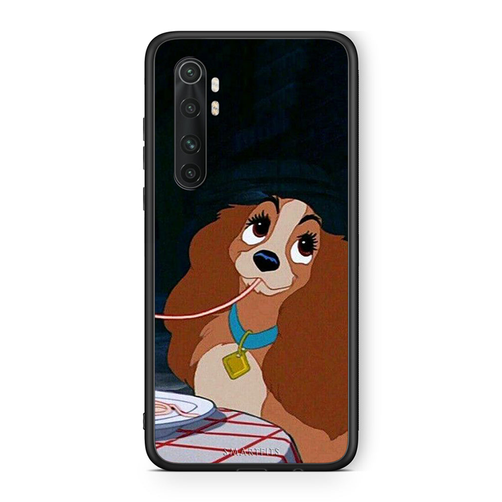Xiaomi Mi Note 10 Lite Lady And Tramp 2 Θήκη Αγίου Βαλεντίνου από τη Smartfits με σχέδιο στο πίσω μέρος και μαύρο περίβλημα | Smartphone case with colorful back and black bezels by Smartfits
