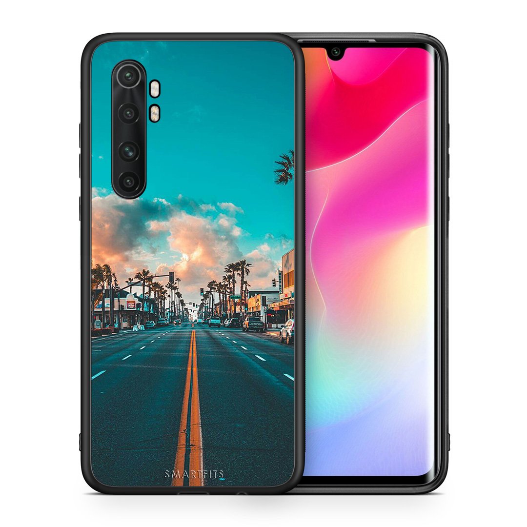 Θήκη Xiaomi Mi Note 10 Lite City Landscape από τη Smartfits με σχέδιο στο πίσω μέρος και μαύρο περίβλημα | Xiaomi Mi Note 10 Lite City Landscape case with colorful back and black bezels