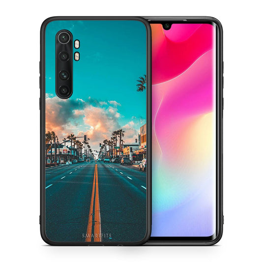 Θήκη Xiaomi Mi Note 10 Lite City Landscape από τη Smartfits με σχέδιο στο πίσω μέρος και μαύρο περίβλημα | Xiaomi Mi Note 10 Lite City Landscape case with colorful back and black bezels