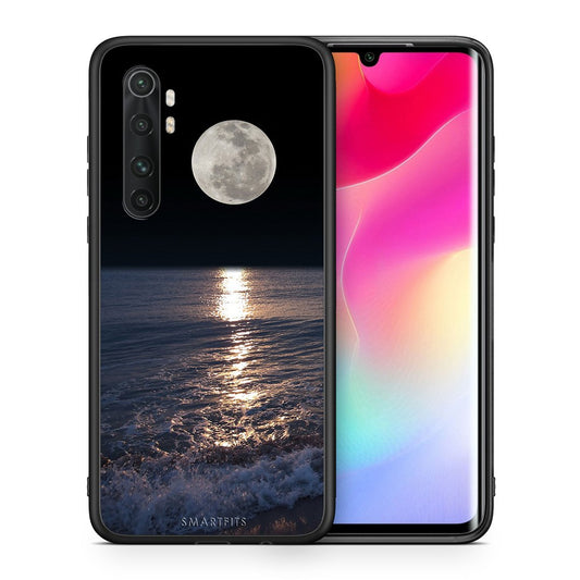 Θήκη Xiaomi Mi Note 10 Lite Moon Landscape από τη Smartfits με σχέδιο στο πίσω μέρος και μαύρο περίβλημα | Xiaomi Mi Note 10 Lite Moon Landscape case with colorful back and black bezels