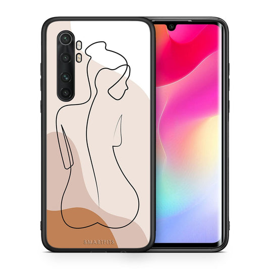 Θήκη Xiaomi Mi Note 10 Lite LineArt Woman από τη Smartfits με σχέδιο στο πίσω μέρος και μαύρο περίβλημα | Xiaomi Mi Note 10 Lite LineArt Woman case with colorful back and black bezels