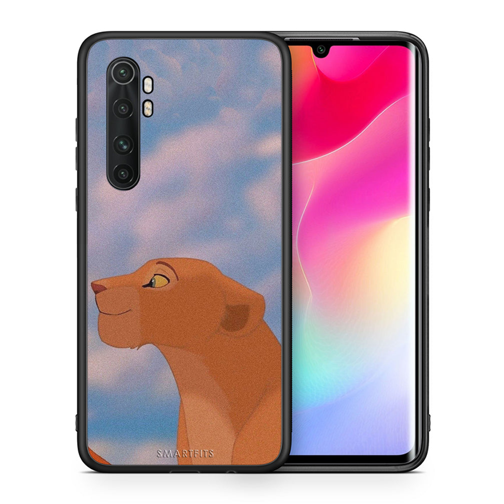 Θήκη Αγίου Βαλεντίνου Xiaomi Mi Note 10 Lite Lion Love 2 από τη Smartfits με σχέδιο στο πίσω μέρος και μαύρο περίβλημα | Xiaomi Mi Note 10 Lite Lion Love 2 case with colorful back and black bezels