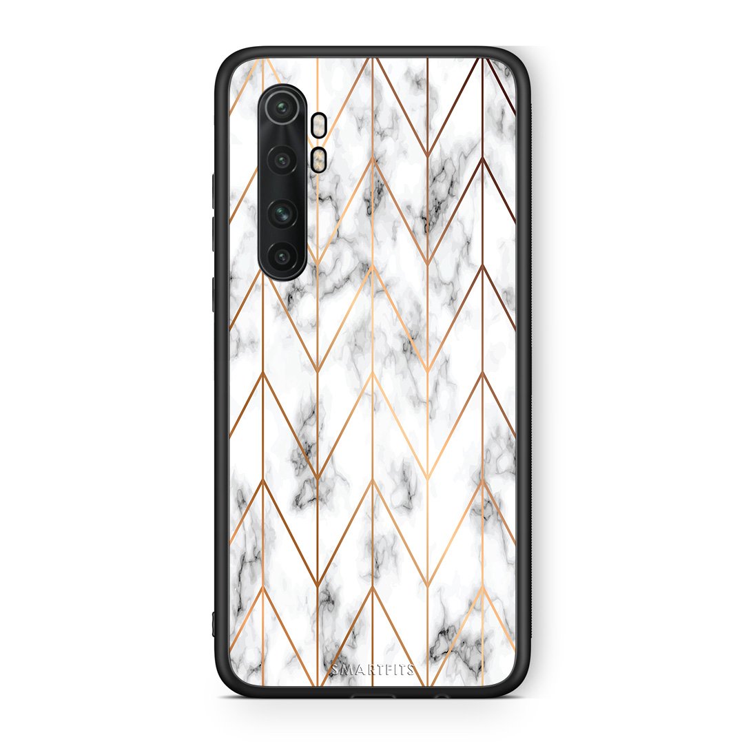 44 - Xiaomi Mi Note 10 Lite  Gold Geometric Marble case, cover, bumper