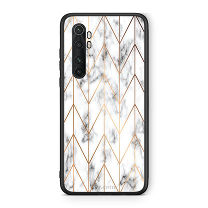 44 - Xiaomi Mi Note 10 Lite  Gold Geometric Marble case, cover, bumper