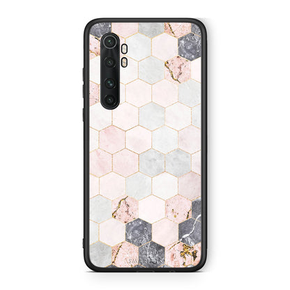 4 - Xiaomi Mi Note 10 Lite Hexagon Pink Marble case, cover, bumper