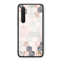 Thumbnail for 4 - Xiaomi Mi Note 10 Lite Hexagon Pink Marble case, cover, bumper