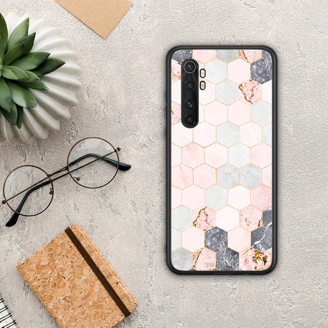 Marble Hexagon Pink - Xiaomi Mi Note 10 Lite θήκη