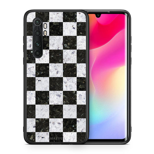 Θήκη Xiaomi Mi Note 10 Lite Square Geometric Marble από τη Smartfits με σχέδιο στο πίσω μέρος και μαύρο περίβλημα | Xiaomi Mi Note 10 Lite Square Geometric Marble case with colorful back and black bezels