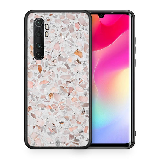 Θήκη Xiaomi Mi Note 10 Lite Marble Terrazzo από τη Smartfits με σχέδιο στο πίσω μέρος και μαύρο περίβλημα | Xiaomi Mi Note 10 Lite Marble Terrazzo case with colorful back and black bezels