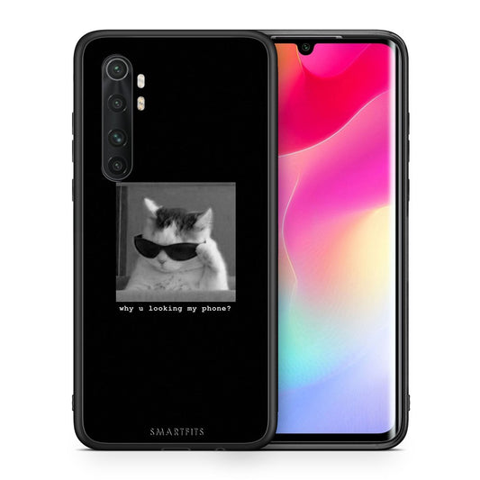 Θήκη Xiaomi Mi Note 10 Lite Meme Cat από τη Smartfits με σχέδιο στο πίσω μέρος και μαύρο περίβλημα | Xiaomi Mi Note 10 Lite Meme Cat case with colorful back and black bezels