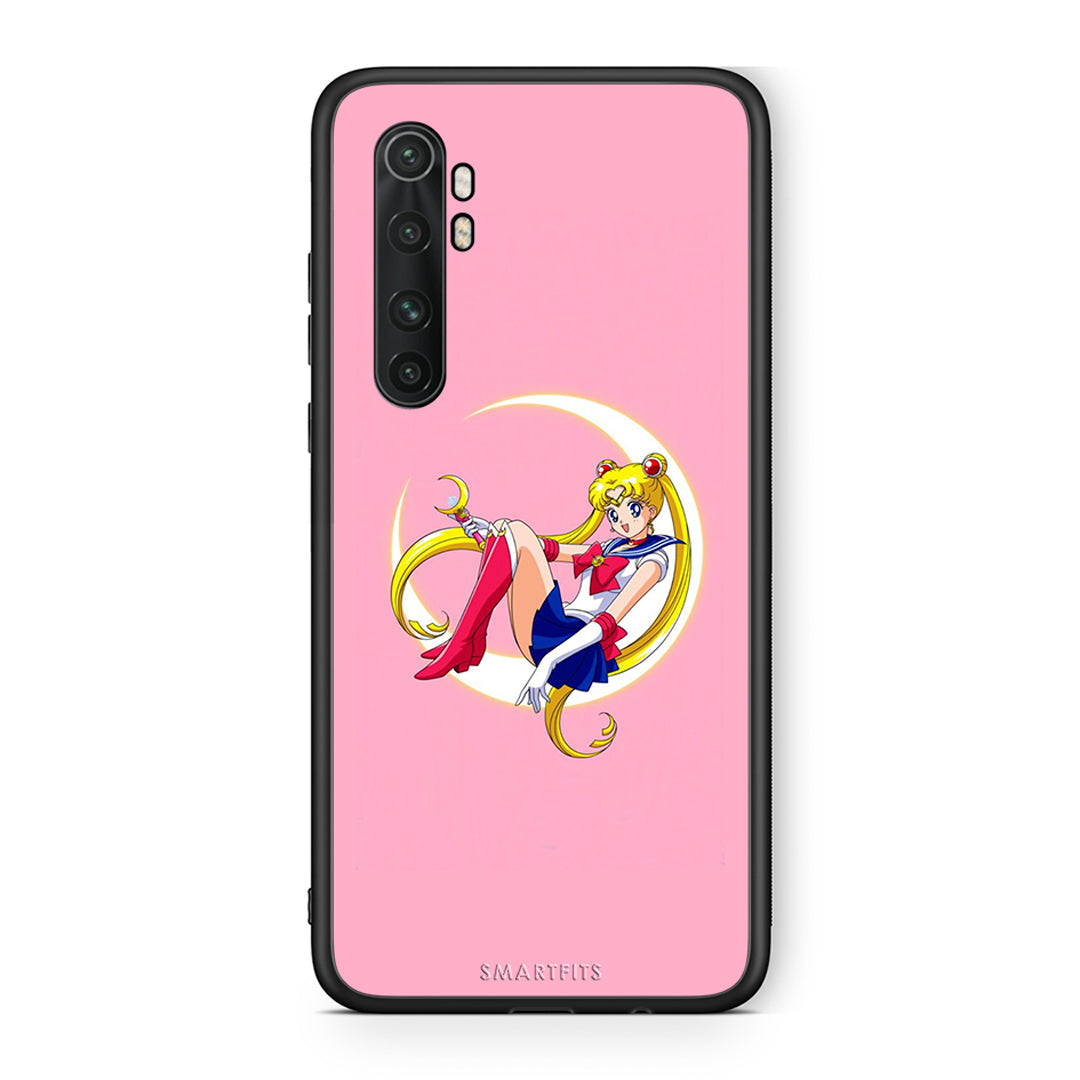 Xiaomi Mi Note 10 Lite Moon Girl θήκη από τη Smartfits με σχέδιο στο πίσω μέρος και μαύρο περίβλημα | Smartphone case with colorful back and black bezels by Smartfits