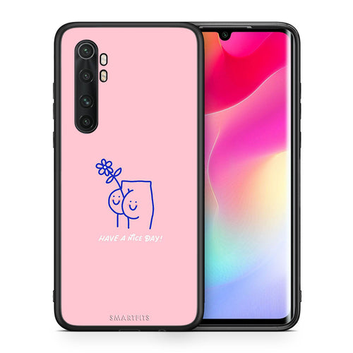 Θήκη Xiaomi Mi Note 10 Lite Nice Day από τη Smartfits με σχέδιο στο πίσω μέρος και μαύρο περίβλημα | Xiaomi Mi Note 10 Lite Nice Day case with colorful back and black bezels