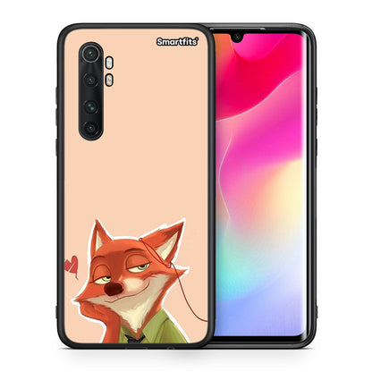 Θήκη Xiaomi Mi Note 10 Lite Nick Wilde And Judy Hopps Love 1 από τη Smartfits με σχέδιο στο πίσω μέρος και μαύρο περίβλημα | Xiaomi Mi Note 10 Lite Nick Wilde And Judy Hopps Love 1 case with colorful back and black bezels