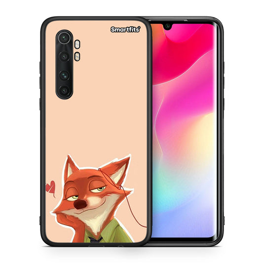 Θήκη Xiaomi Mi Note 10 Lite Nick Wilde And Judy Hopps Love 1 από τη Smartfits με σχέδιο στο πίσω μέρος και μαύρο περίβλημα | Xiaomi Mi Note 10 Lite Nick Wilde And Judy Hopps Love 1 case with colorful back and black bezels