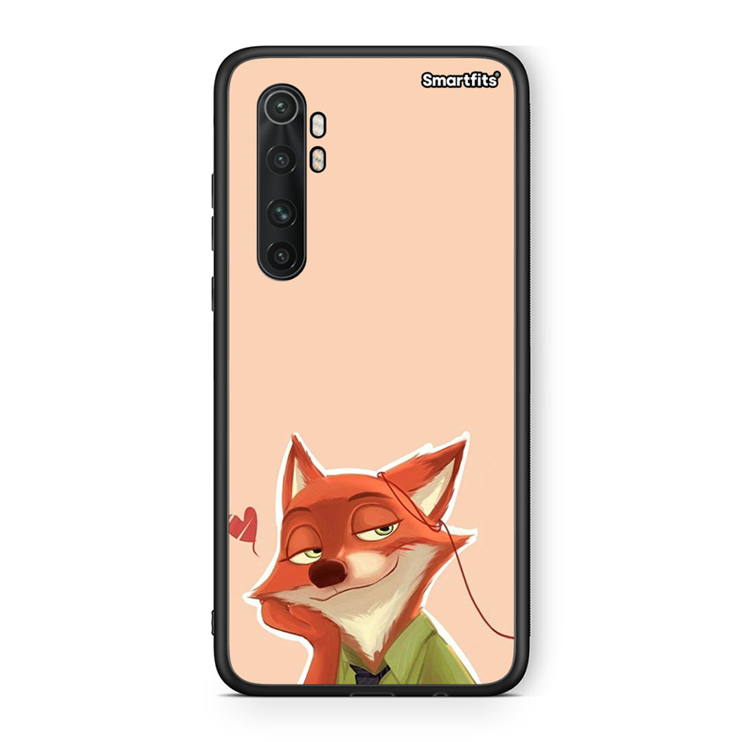 Xiaomi Mi Note 10 Lite Nick Wilde And Judy Hopps Love 1 θήκη από τη Smartfits με σχέδιο στο πίσω μέρος και μαύρο περίβλημα | Smartphone case with colorful back and black bezels by Smartfits