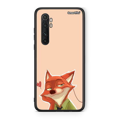 Xiaomi Mi Note 10 Lite Nick Wilde And Judy Hopps Love 1 θήκη από τη Smartfits με σχέδιο στο πίσω μέρος και μαύρο περίβλημα | Smartphone case with colorful back and black bezels by Smartfits