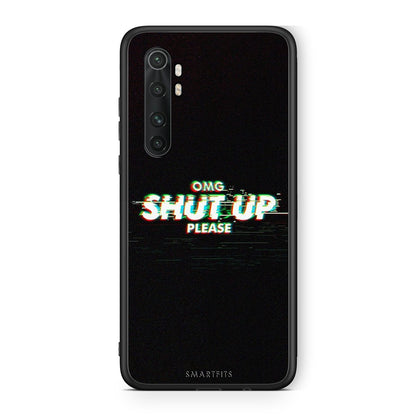 Xiaomi Mi Note 10 Lite OMG ShutUp θήκη από τη Smartfits με σχέδιο στο πίσω μέρος και μαύρο περίβλημα | Smartphone case with colorful back and black bezels by Smartfits