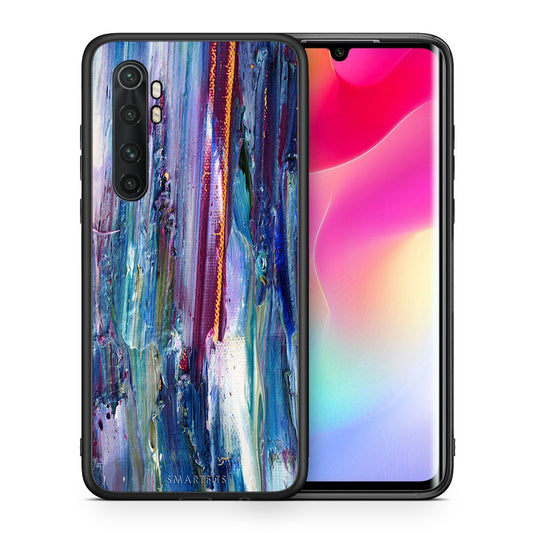 Θήκη Xiaomi Mi Note 10 Lite Winter Paint από τη Smartfits με σχέδιο στο πίσω μέρος και μαύρο περίβλημα | Xiaomi Mi Note 10 Lite Winter Paint case with colorful back and black bezels