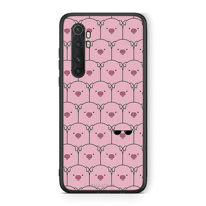 Xiaomi Mi Note 10 Pro Pig Glasses θήκη από τη Smartfits με σχέδιο στο πίσω μέρος και μαύρο περίβλημα | Smartphone case with colorful back and black bezels by Smartfits