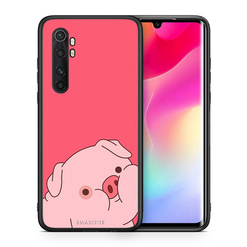 Θήκη Αγίου Βαλεντίνου Xiaomi Mi Note 10 Lite Pig Love 1 από τη Smartfits με σχέδιο στο πίσω μέρος και μαύρο περίβλημα | Xiaomi Mi Note 10 Lite Pig Love 1 case with colorful back and black bezels
