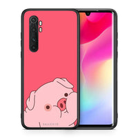 Thumbnail for Θήκη Αγίου Βαλεντίνου Xiaomi Mi Note 10 Lite Pig Love 1 από τη Smartfits με σχέδιο στο πίσω μέρος και μαύρο περίβλημα | Xiaomi Mi Note 10 Lite Pig Love 1 case with colorful back and black bezels