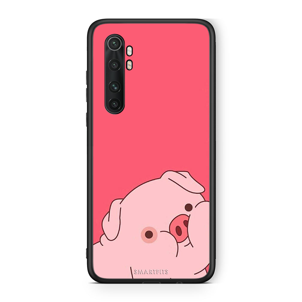 Xiaomi Mi Note 10 Lite Pig Love 1 Θήκη Αγίου Βαλεντίνου από τη Smartfits με σχέδιο στο πίσω μέρος και μαύρο περίβλημα | Smartphone case with colorful back and black bezels by Smartfits