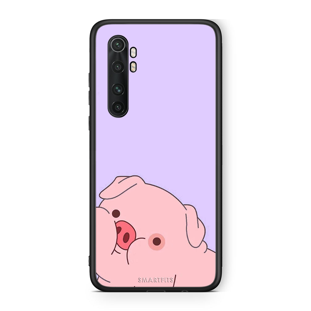 Xiaomi Mi Note 10 Lite Pig Love 2 Θήκη Αγίου Βαλεντίνου από τη Smartfits με σχέδιο στο πίσω μέρος και μαύρο περίβλημα | Smartphone case with colorful back and black bezels by Smartfits