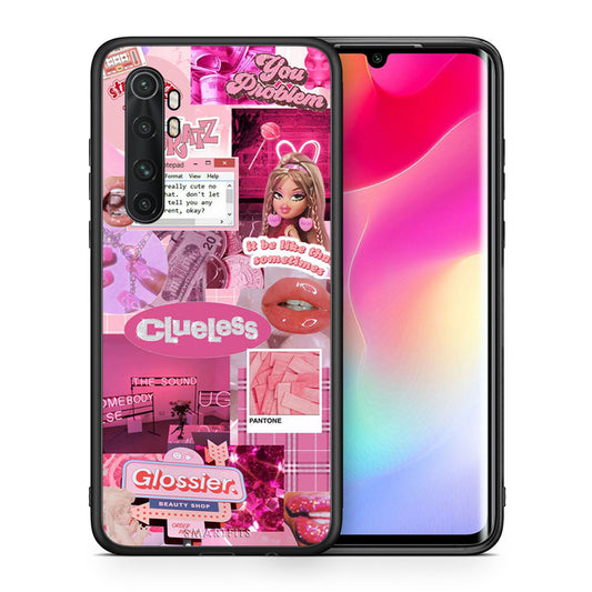 Θήκη Αγίου Βαλεντίνου Xiaomi Mi Note 10 Lite Pink Love από τη Smartfits με σχέδιο στο πίσω μέρος και μαύρο περίβλημα | Xiaomi Mi Note 10 Lite Pink Love case with colorful back and black bezels