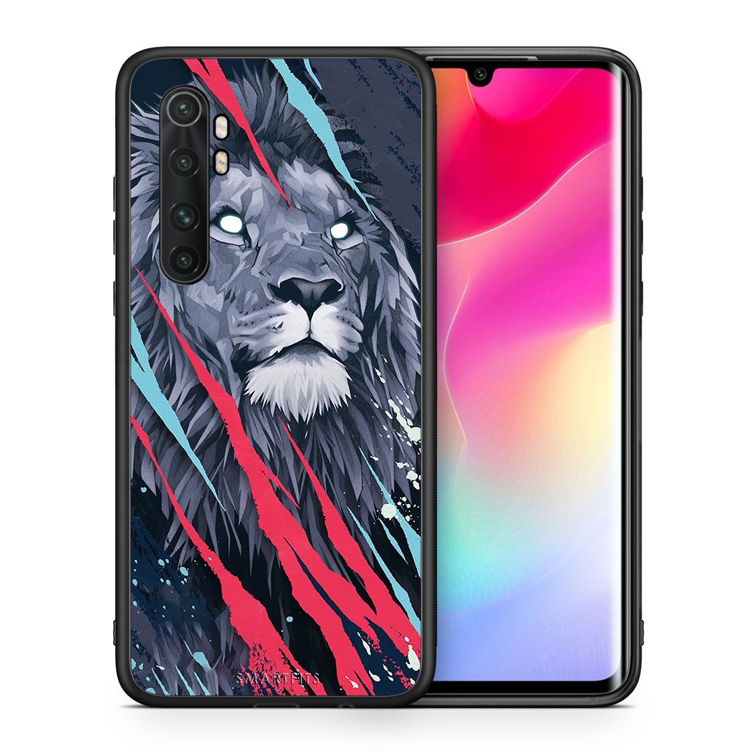 Θήκη Xiaomi Mi 10 Ultra Lion Designer PopArt από τη Smartfits με σχέδιο στο πίσω μέρος και μαύρο περίβλημα | Xiaomi Mi 10 Ultra Lion Designer PopArt case with colorful back and black bezels