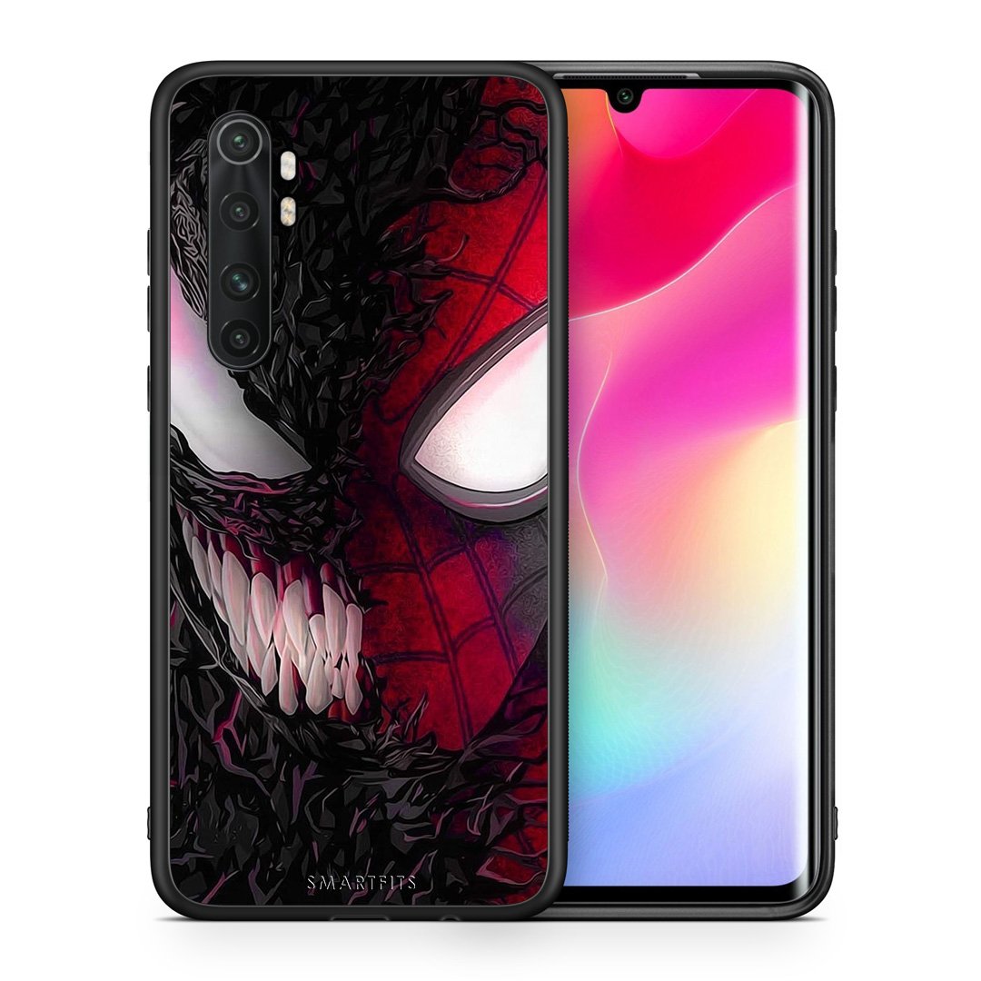 Θήκη Xiaomi Mi Note 10 Lite SpiderVenom PopArt από τη Smartfits με σχέδιο στο πίσω μέρος και μαύρο περίβλημα | Xiaomi Mi Note 10 Lite SpiderVenom PopArt case with colorful back and black bezels