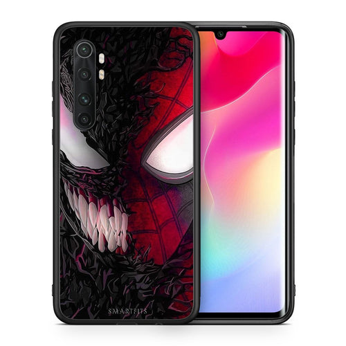 Θήκη Xiaomi Mi Note 10 Lite SpiderVenom PopArt από τη Smartfits με σχέδιο στο πίσω μέρος και μαύρο περίβλημα | Xiaomi Mi Note 10 Lite SpiderVenom PopArt case with colorful back and black bezels