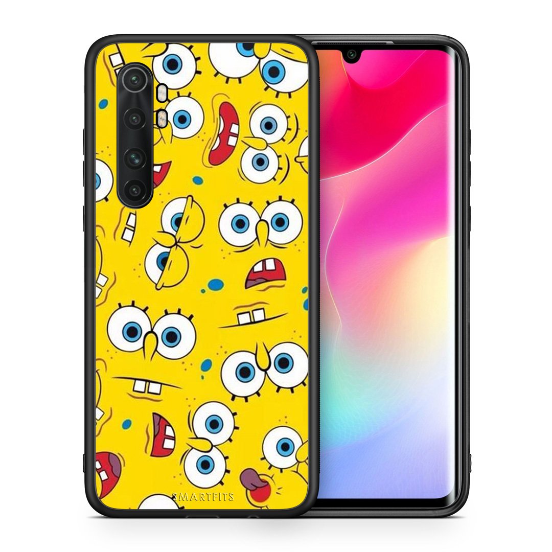 Θήκη Xiaomi Mi Note 10 Lite Sponge PopArt από τη Smartfits με σχέδιο στο πίσω μέρος και μαύρο περίβλημα | Xiaomi Mi Note 10 Lite Sponge PopArt case with colorful back and black bezels