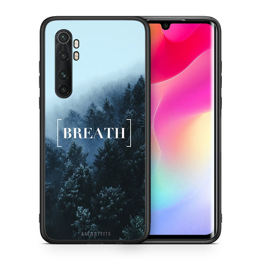 Θήκη Xiaomi Mi Note 10 Lite Breath Quote από τη Smartfits με σχέδιο στο πίσω μέρος και μαύρο περίβλημα | Xiaomi Mi Note 10 Lite Breath Quote case with colorful back and black bezels