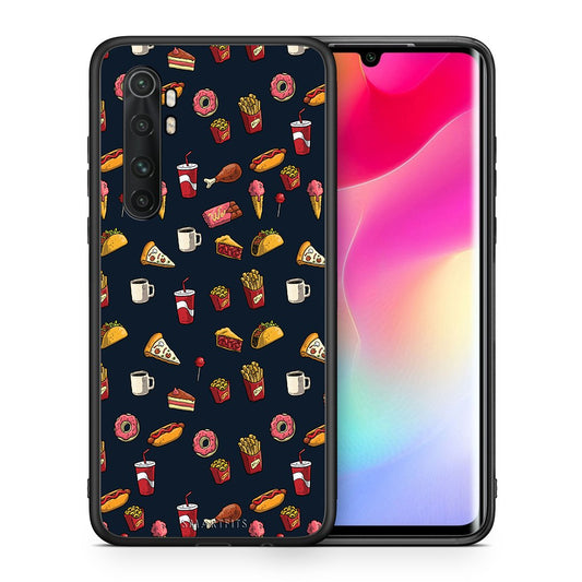 Θήκη Xiaomi Mi Note 10 Lite Hungry Random από τη Smartfits με σχέδιο στο πίσω μέρος και μαύρο περίβλημα | Xiaomi Mi Note 10 Lite Hungry Random case with colorful back and black bezels